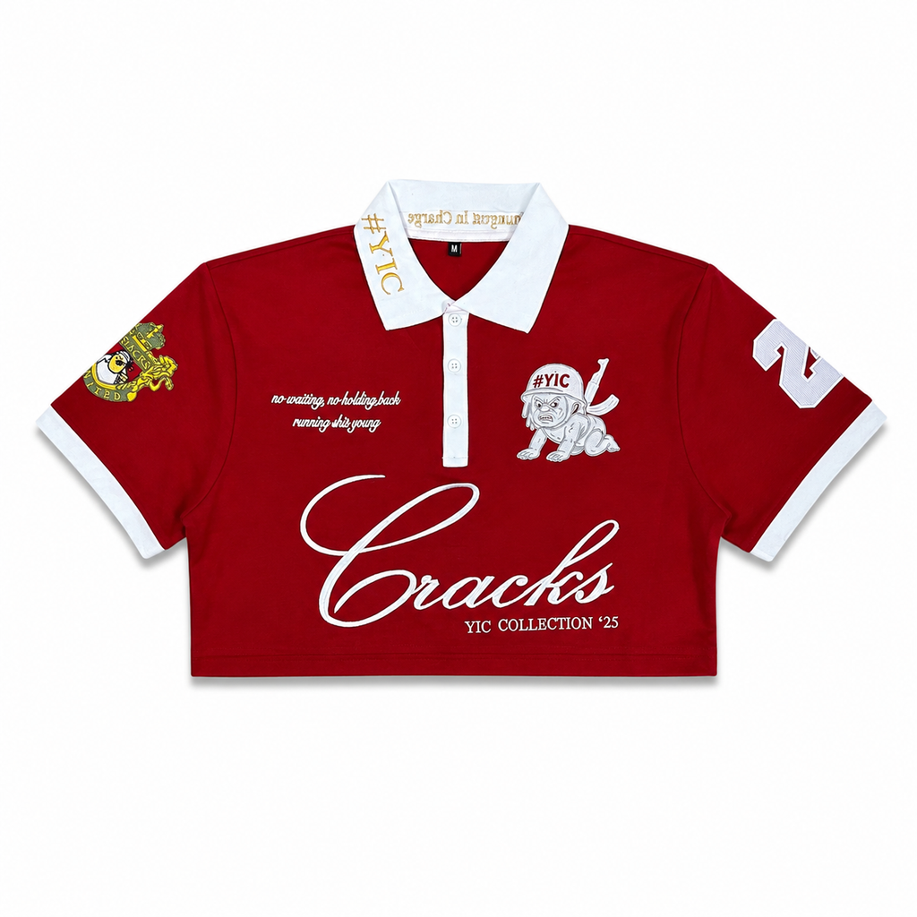 Cropped Red YIC Polo