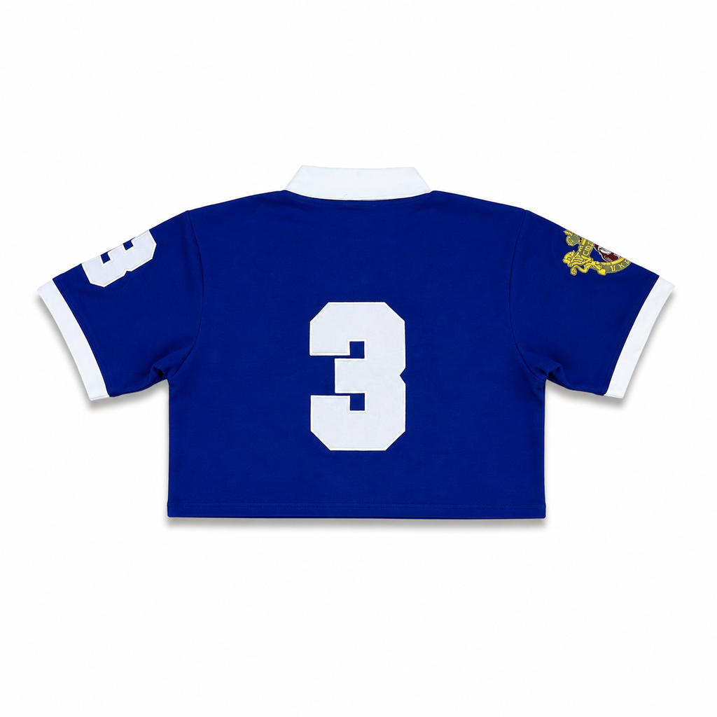 Cropped Blue YIC Polo
