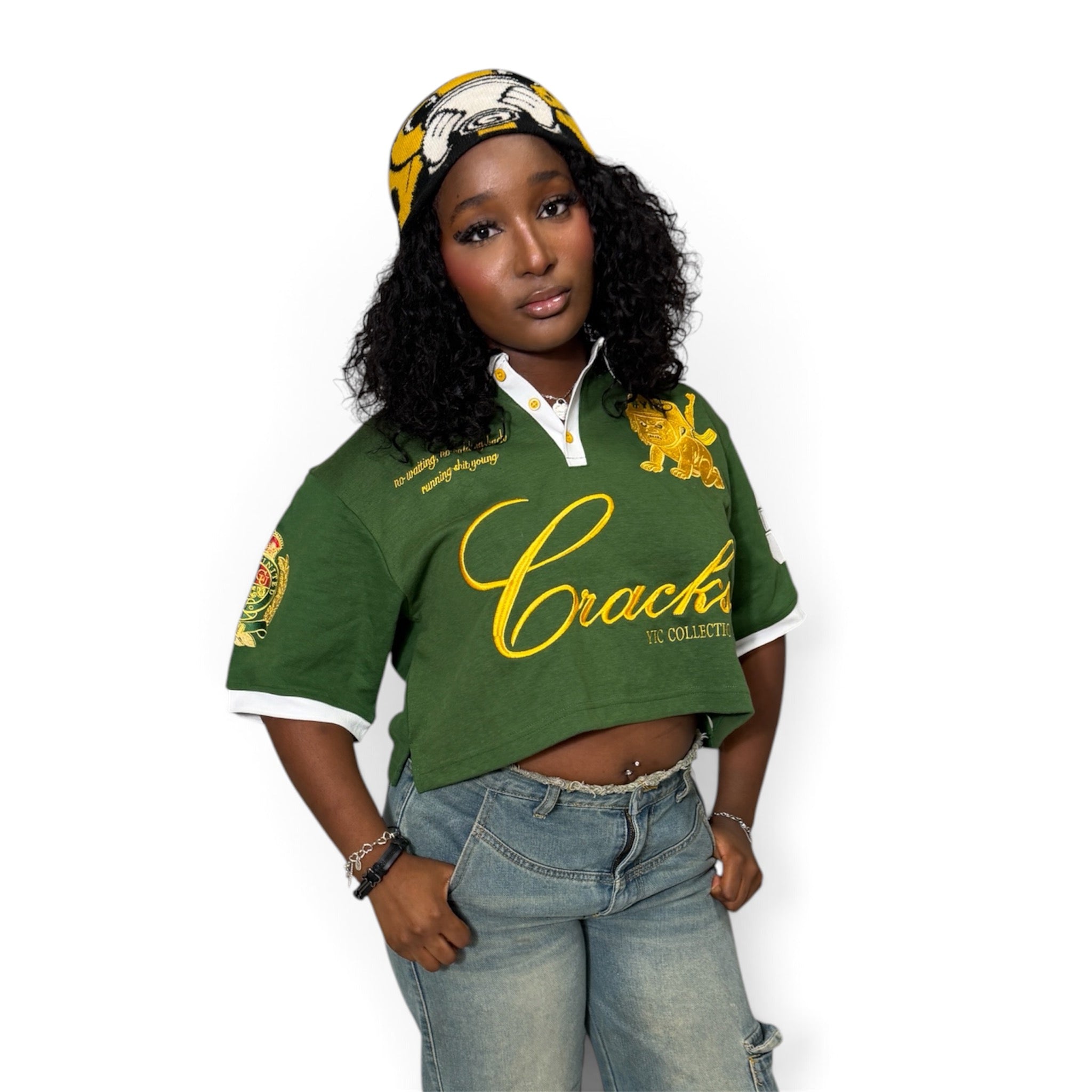 Cropped General Green YIC Polo